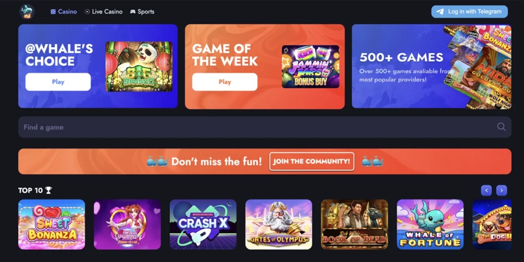 Whale.io casino